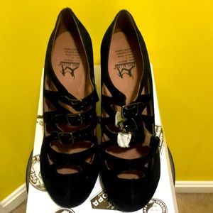 New in box suede shoes still with protective film on bottom